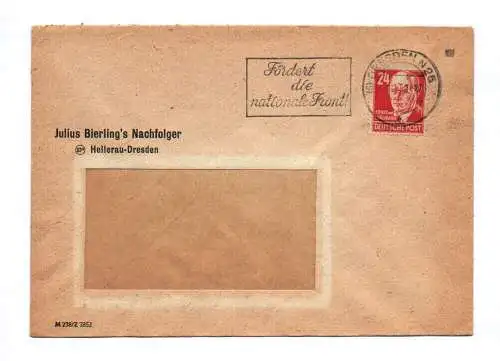 Julius Bierlings Nachfolger Hellerau Dresden 1959 Firmenbrief