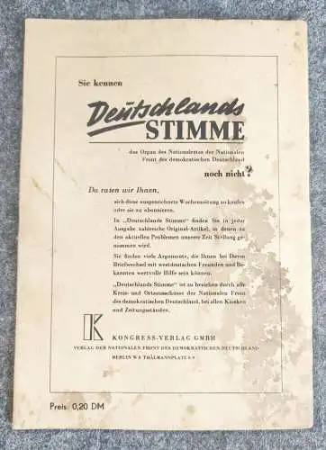 Romberg Park ein Katyn in Deutschland DDR Heft