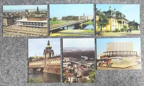 Bildermappe 6 Fotos Dresden DDR 1981