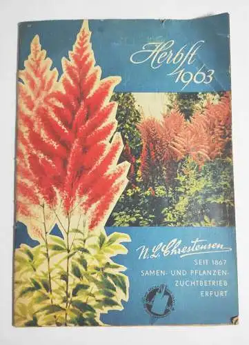 Herbst 1963 Heft Samen Pflanzen Zuchtbetrieb Erfurt