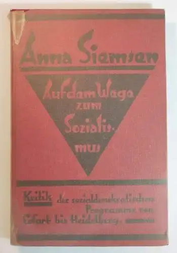 Anna Siemsen Auf dem Wege zum Sozialismus
