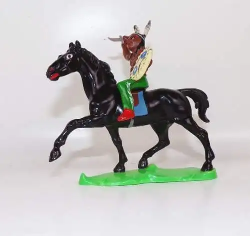Lisanto Pferd schwarz mit Indianer Reiter wildwest