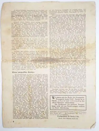 Marxistische Arbeiter Zeitung Der Rote Kämpfer Nummer 9 von 1931 Kommunisten