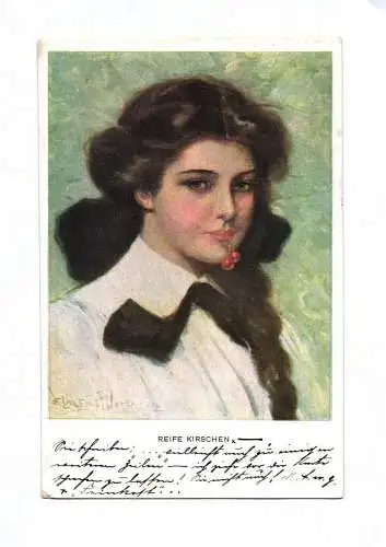 Künstler Ak Frau Portrait 3 Stück Karten 1 Wk 1918