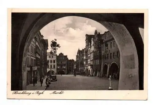 Ak Hirschberg im Riesengebirge Markt Schlesien 1942 Jelenia Góra