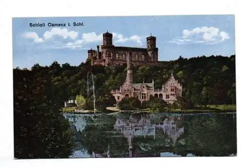 Ak Camenz Schlesien Schloss 1921 Postkarte Polen