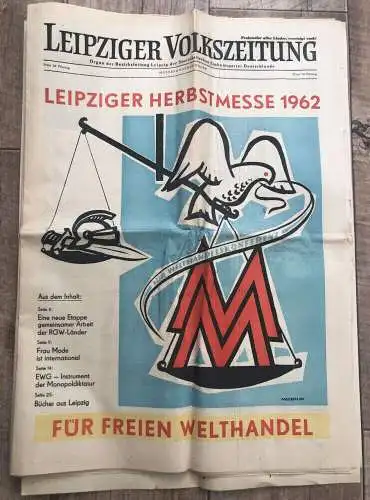 Neues Deutschland DDR Zeitschrift 1962 Leipziger Herbstmesse