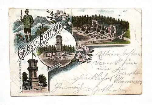 Ak Gruß vom Kottmar Postkarte Sachsen 1903