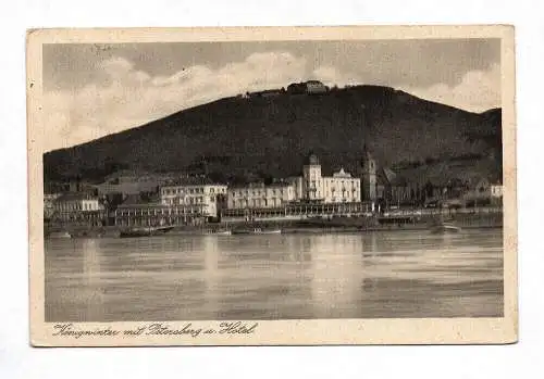 Ak Königswinter mit Petersberg und Hotel 1929