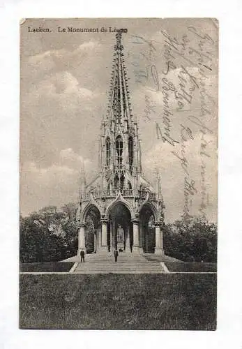 Ak Laeken Le Monument de Lèopold Brüssel