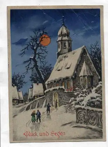 Ak Glück und Segen Weihnachtskarte Postkarte 1947