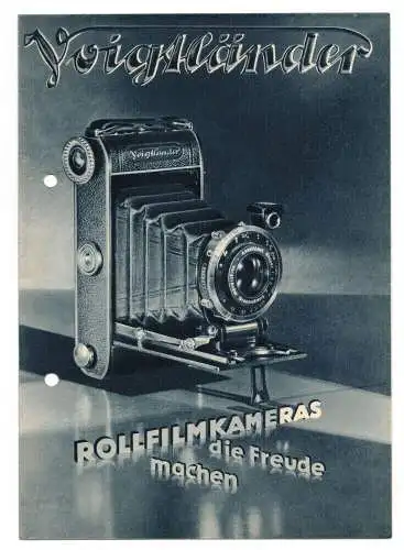 Prospekt Voigtländer Rollfilmkamera 1930er Sammler Print Reklame !