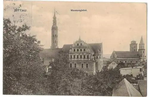 Ak Zittau Museumsgiebel 1914 (A4534
