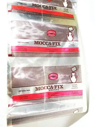 Rolle Packpapier Silberpapier - Moccafix Kaffee - DDR Reklame Deko Sammler