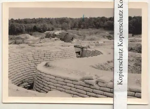 Foto befestigter Schützengraben bei Arras Frankreich Unterstand 2 Wk WW2