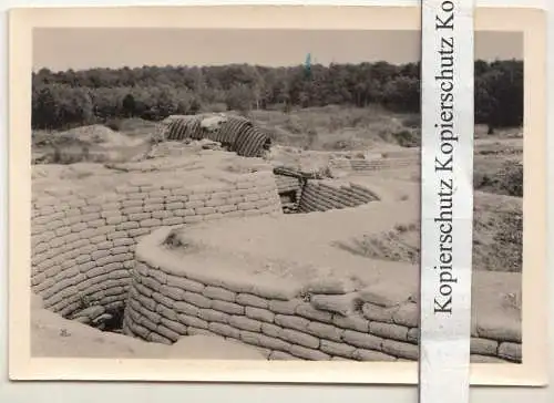 Foto befestigter Schützengraben bei Arras Frankreich Unterstand 2 Wk WW2 