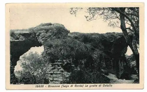 Ak Sirmione Largo di Garda Le Grotte di Cetullo 1928 Italien