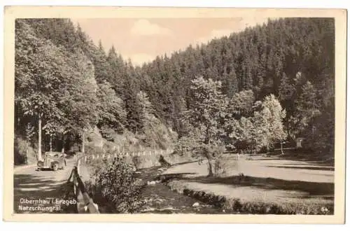 Ak Olbernhau im Erzgebirge Natzschungtal Automobil Pkw 1944