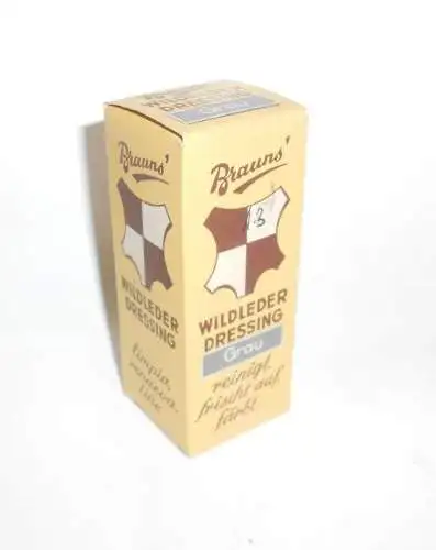 Braun`s Wildleder Desssing GRAU OVP vintage Lederpflege !