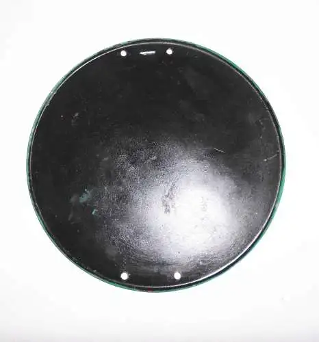 5 x grüne Blechschilder Industrie Design Deko oder zum basteln Ø 17,5 cm !