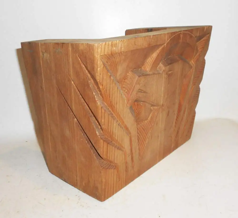 2 germanische Balken - Verzierungen Geschnitzt Holz Deko Zimmermann  2