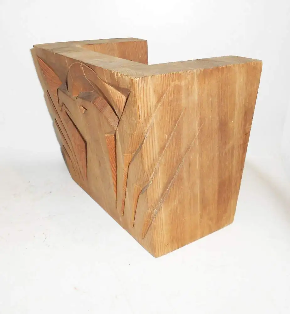 2 germanische Balken - Verzierungen Geschnitzt Holz Deko Zimmermann  3