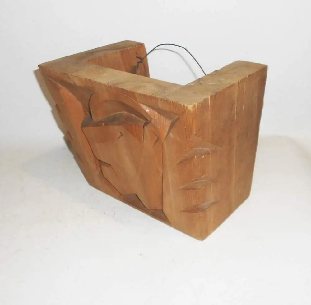 2 germanische Balken - Verzierungen Geschnitzt Holz Deko Zimmermann  7