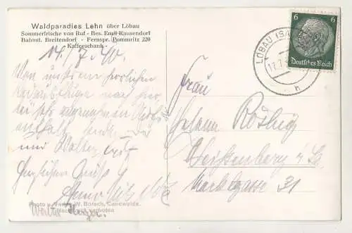 Ak Waldparadies Lehn über Löbau bei Hochkirch 1940 (A3534