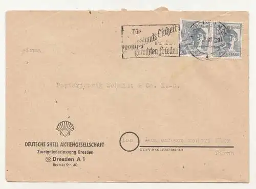 Werbe Brief 1948 Deutsche Shell Aktiengesellschaft Dresden A 1 Geschäftspost (B7
