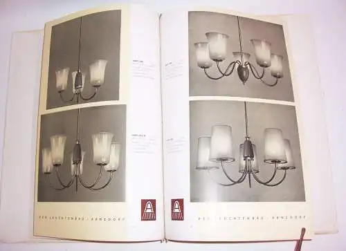 Katalog Moderne Wohnraum Leuchten Lampen VEB Leuchtenbau Arnsdorf 1956 (H6