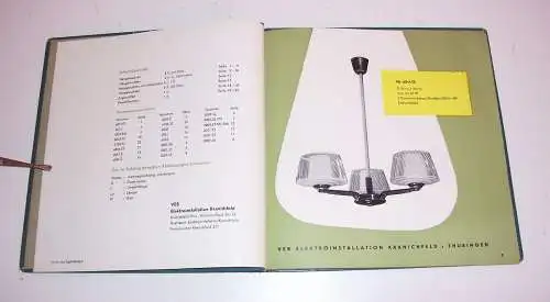 Katalog IKA EIK Wohnraum Leuchten VEB Elektroinstallation Kranichfeld 1956 Lampe