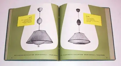 Katalog IKA EIK Wohnraum Leuchten VEB Elektroinstallation Kranichfeld 1956 Lampe