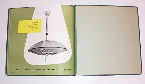 Katalog IKA EIK Wohnraum Leuchten VEB Elektroinstallation Kranichfeld 1956 Lampe