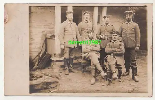 Feldpost Ak Luftschiffer Abt. 8 14 Landwehr Division Gaskolonne Stempel 1915 WWI