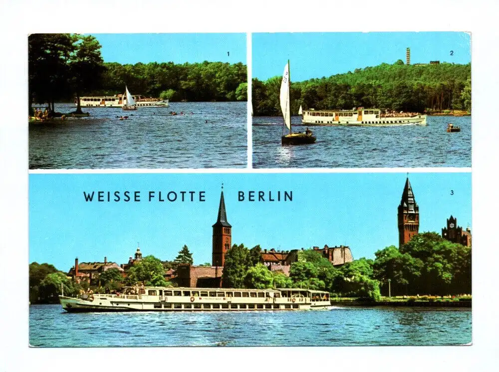 Ak Salonschiff auf dem Langen See 1975 Luxusschiff