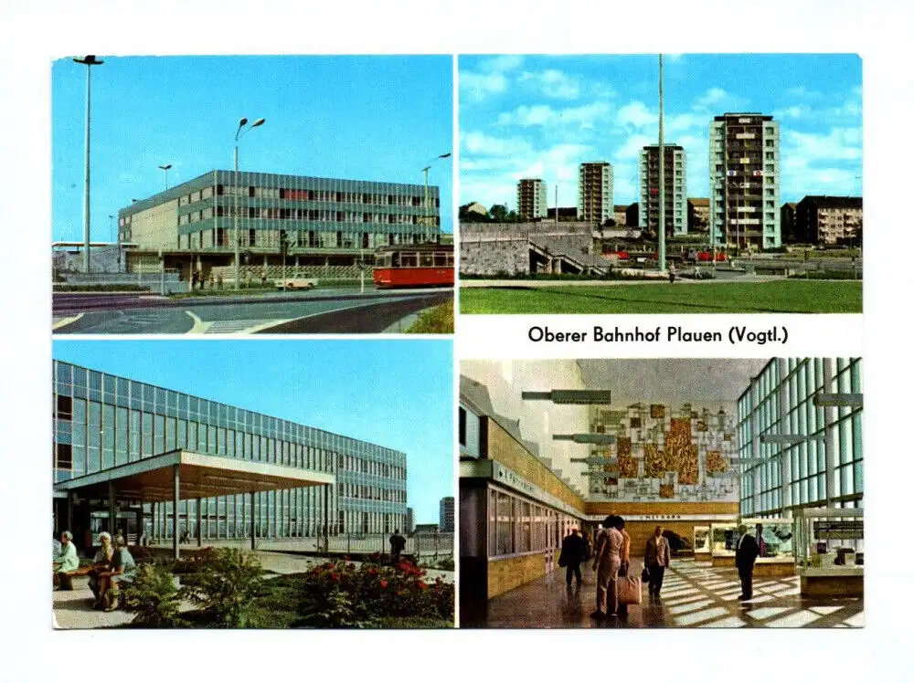 Ak Oberer Bahnhof Plauen Vogtland 1984