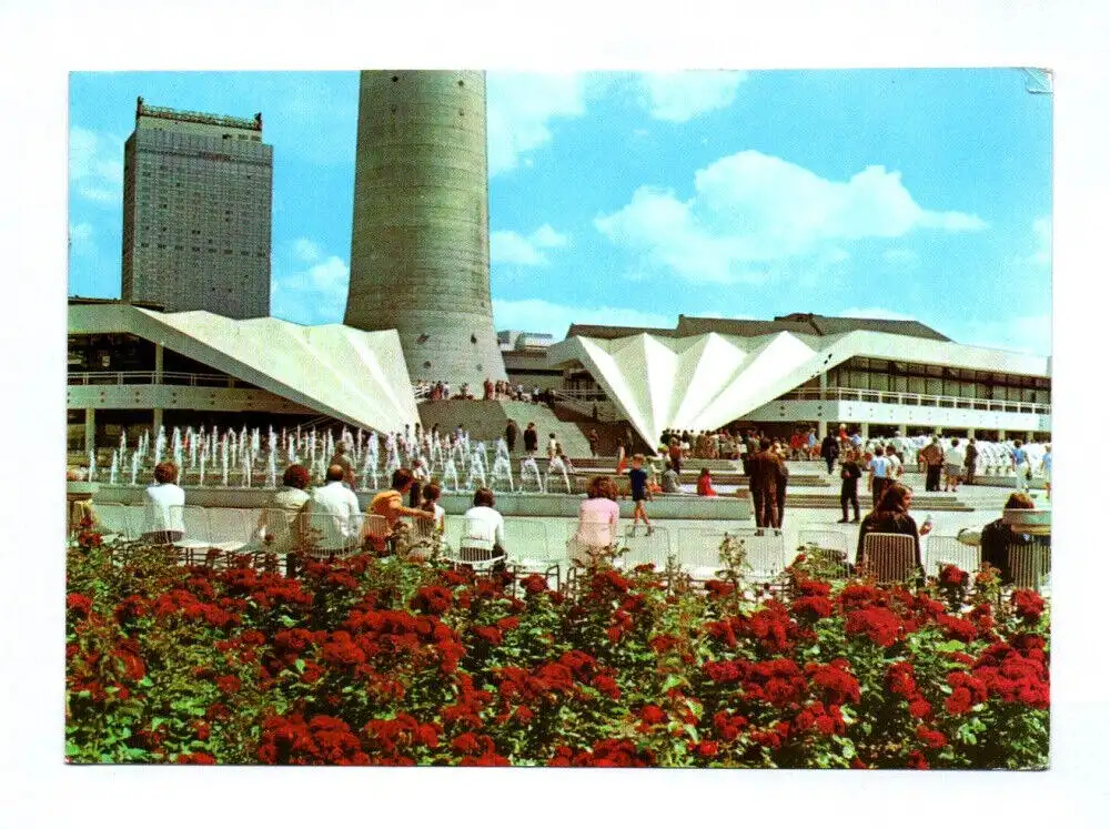 Ak Foto Kaskaden am Fernsehturm Berlin 1973