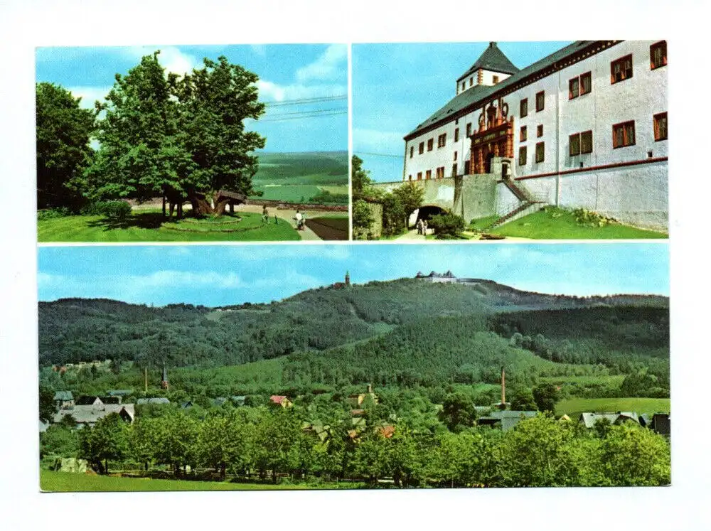Ak Augustusburg Erzgebirge 1980 Schloßlinde Nordportal