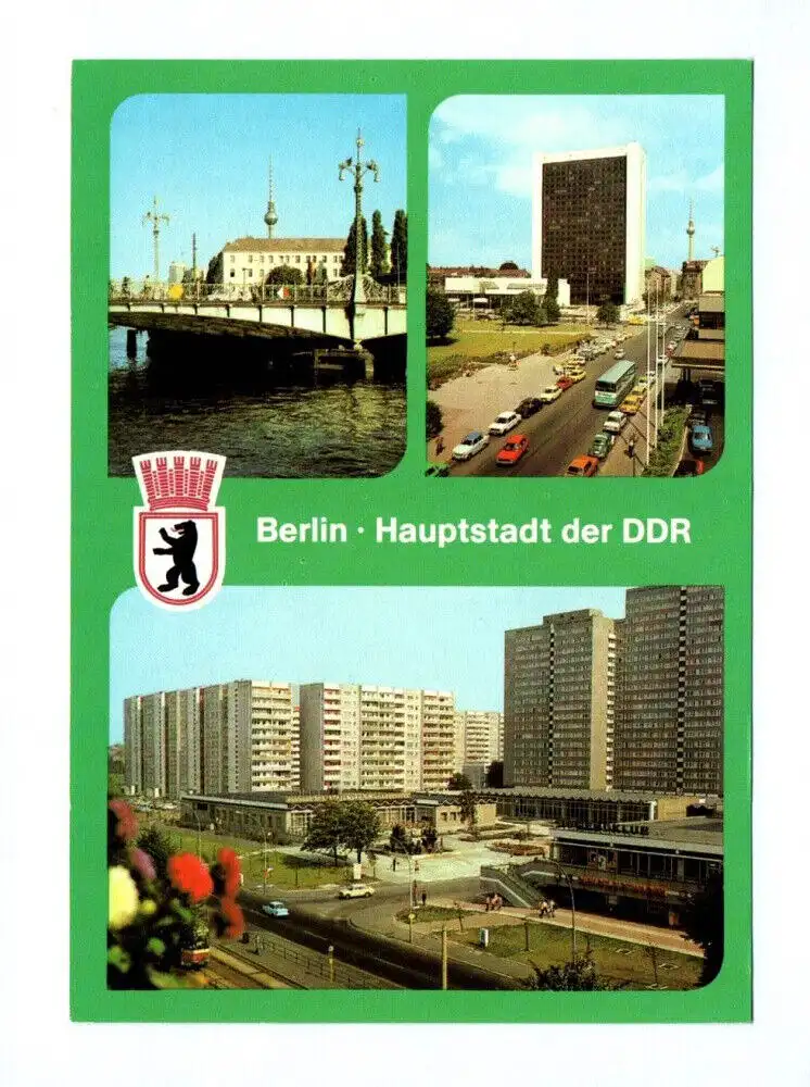 Ak Berlin 1981 Weidendammer Brücke Greifswalder Straße