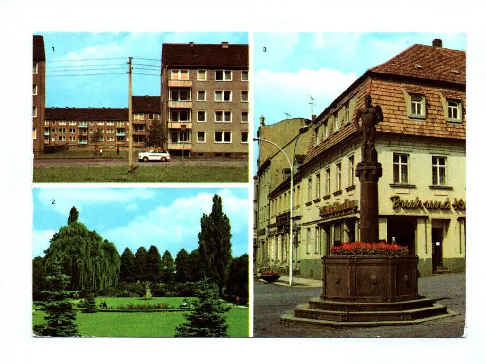 Ak Frankenberg Sachsen Neubaugebiet 1978 Im Park