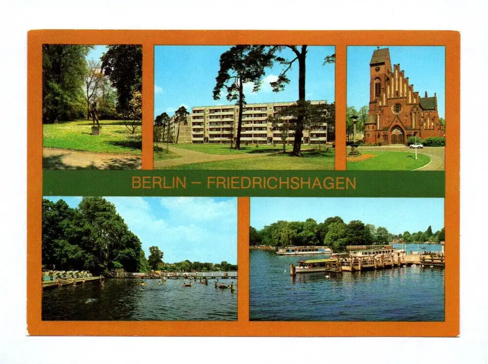 Ak Berlin Friedrichshagen Seebad 1983 Anlegestelle der Weißen Flotte