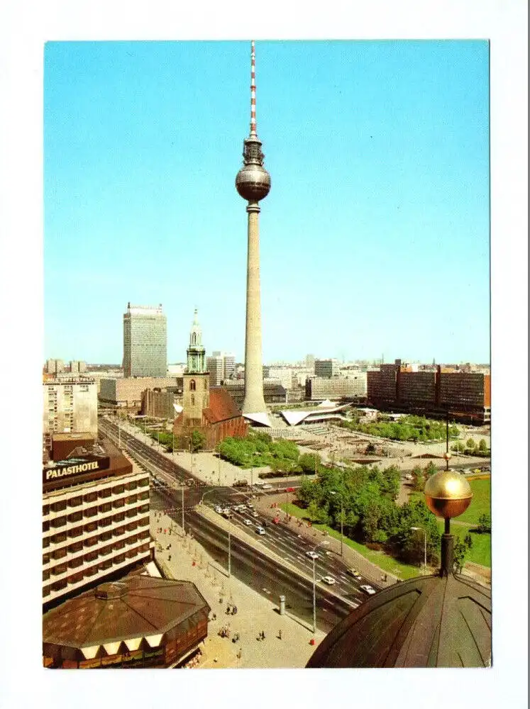 Ak Berlin Blick vom Dom 1982 Fernsehturm