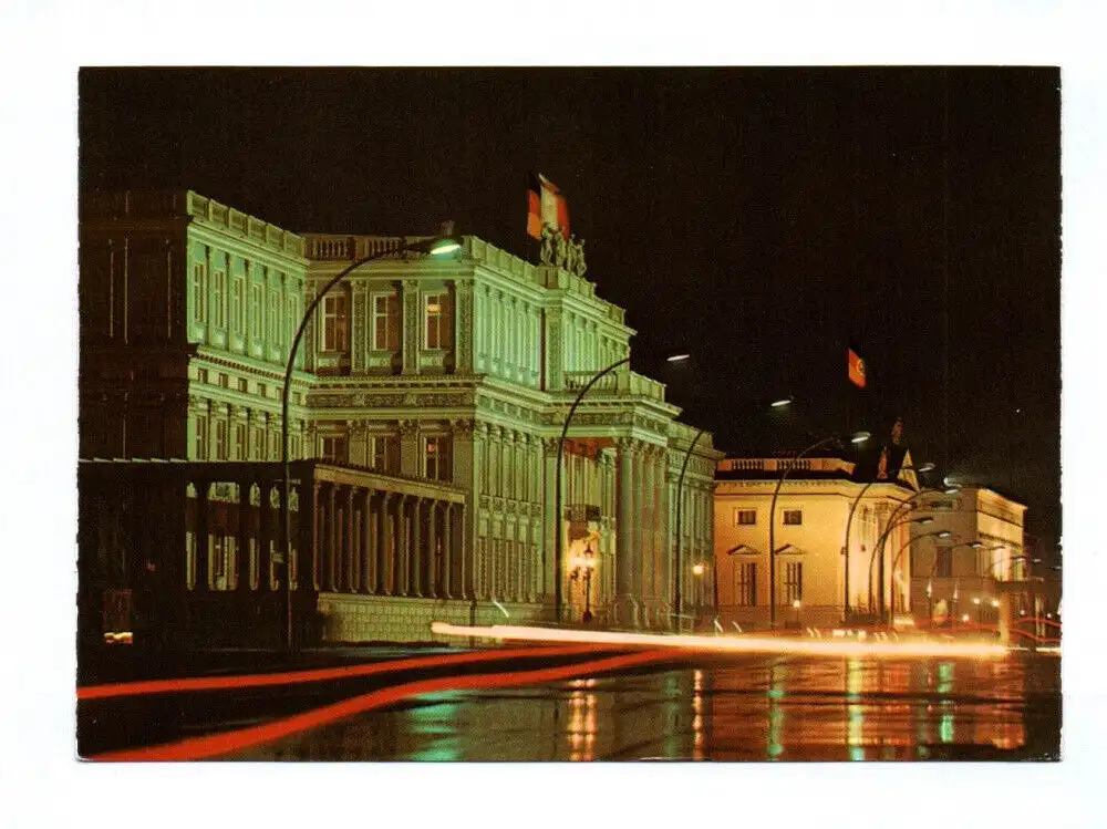 Ak Palais Unter den Linden Berlin DDR 1974 bei Nacht