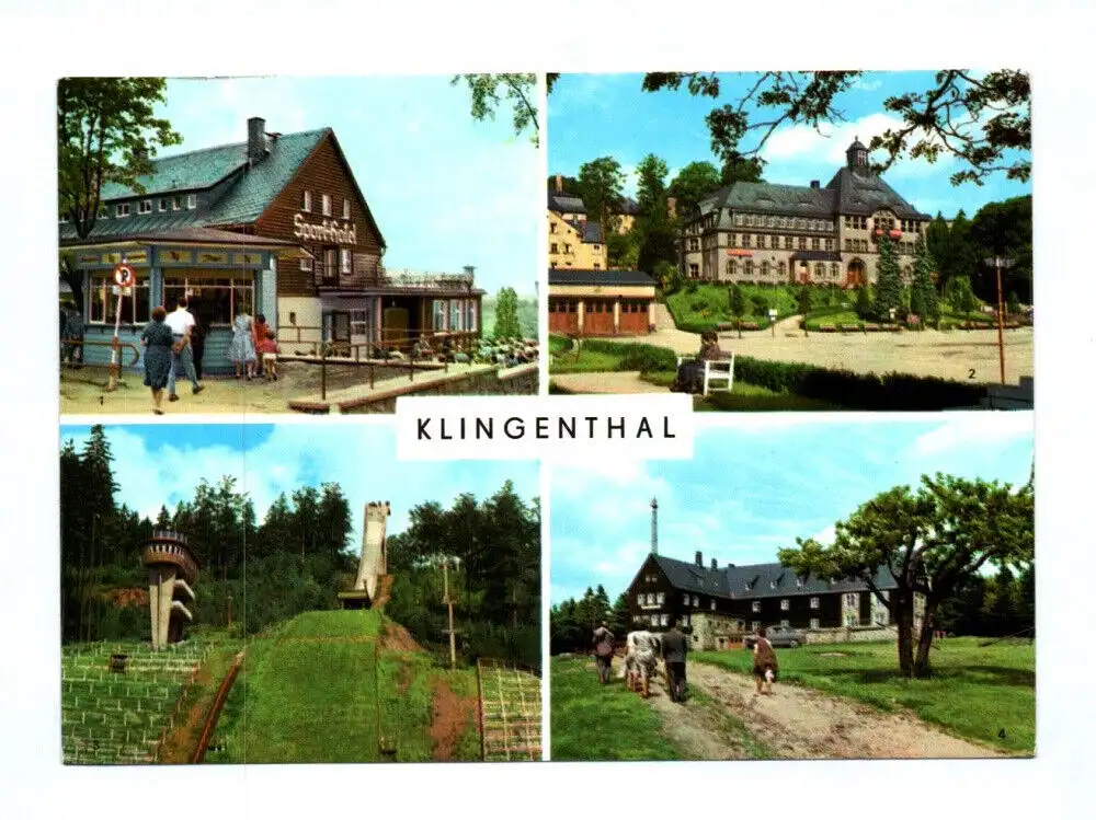 Ak Klingenthal HOG Sport Hotel 1974 Rathaus