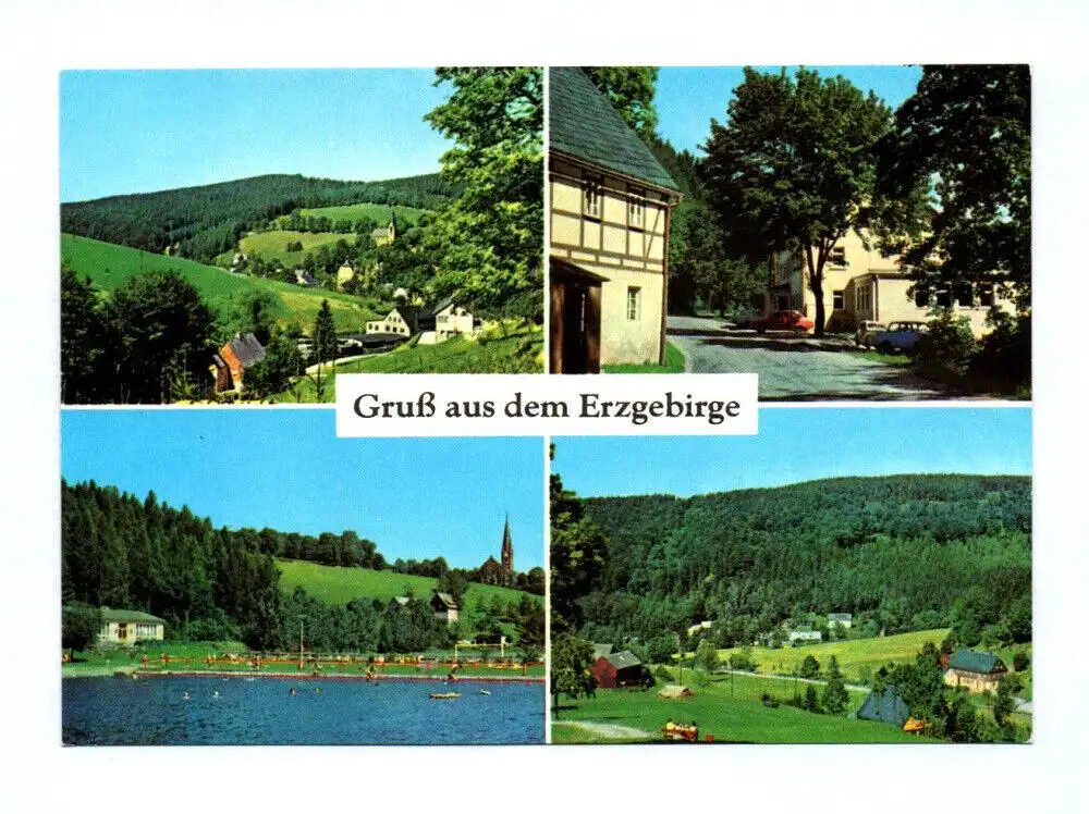 Ak Gruß aus dem Erzgebirge 1977 Rechenberg Bienenmühle