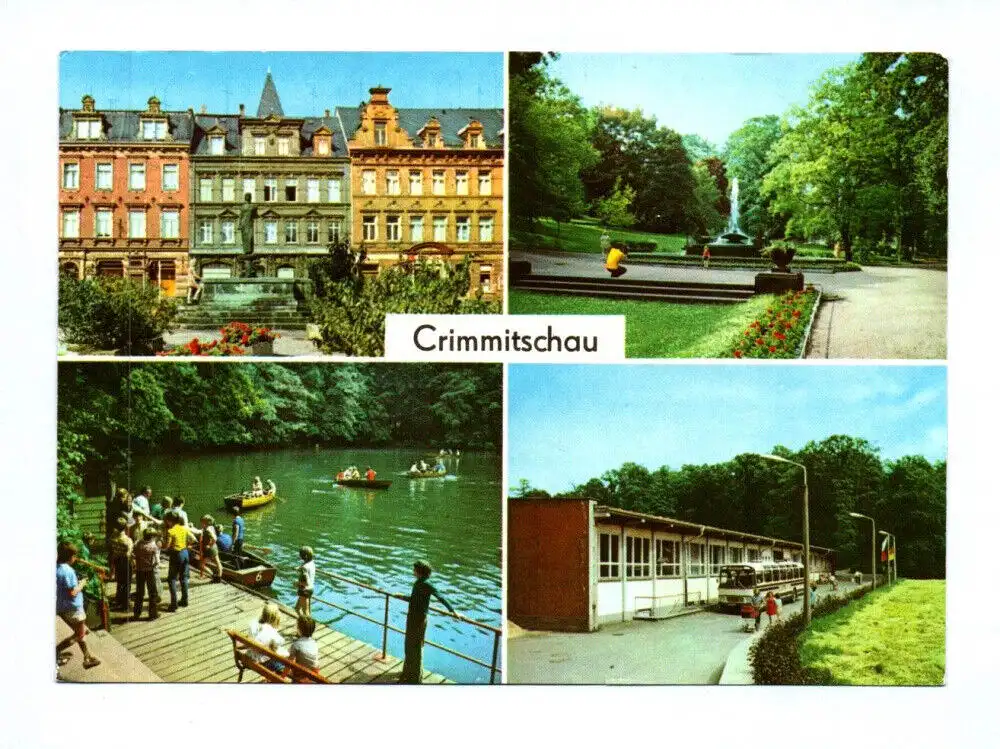 Ak Crimmitschau 1980 Brunnen am Markt Friedenspark