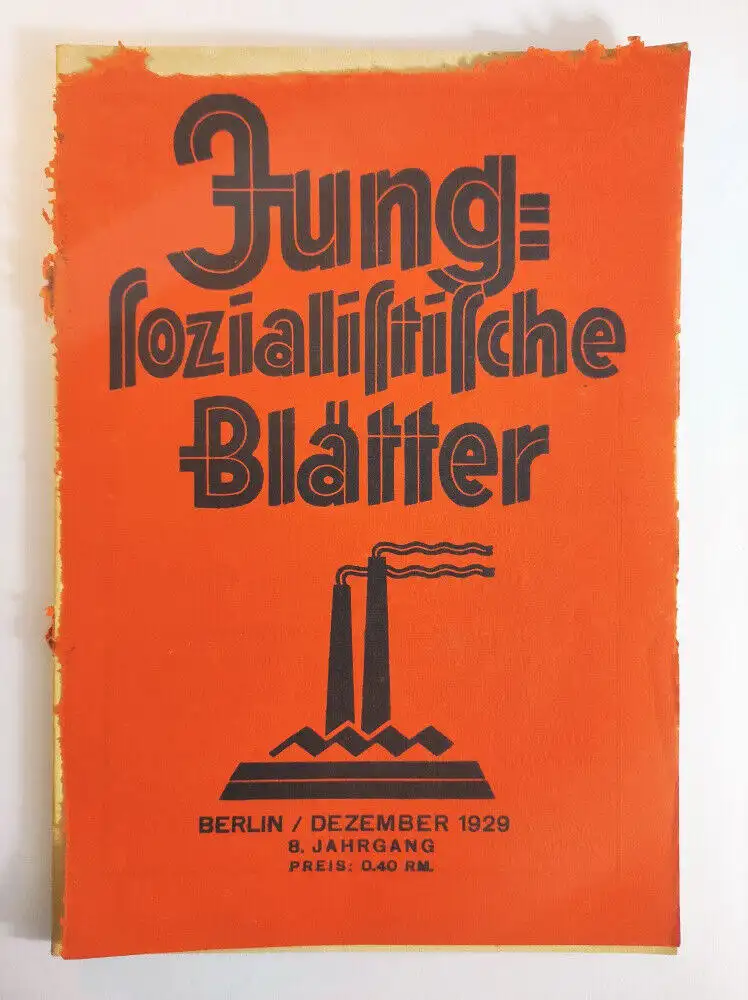 Jung sozialistische Blätter Dezember 1929 Heft 12