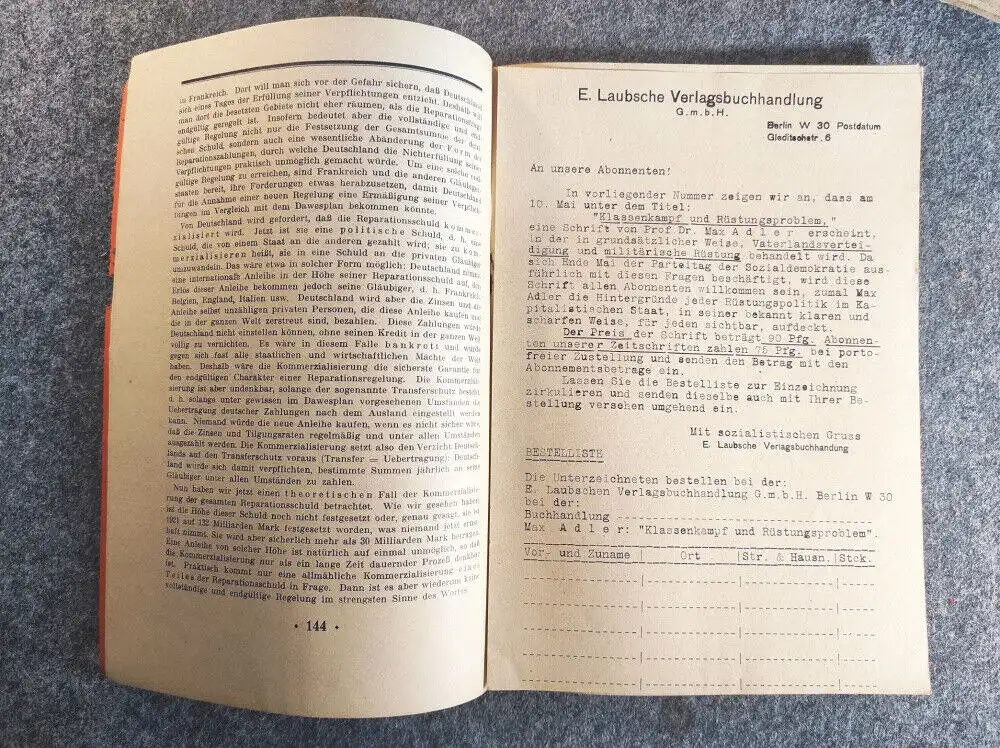 Jung sozialistische Blätter Berlin 8 Jahrgang Mai 1929 Heft 5