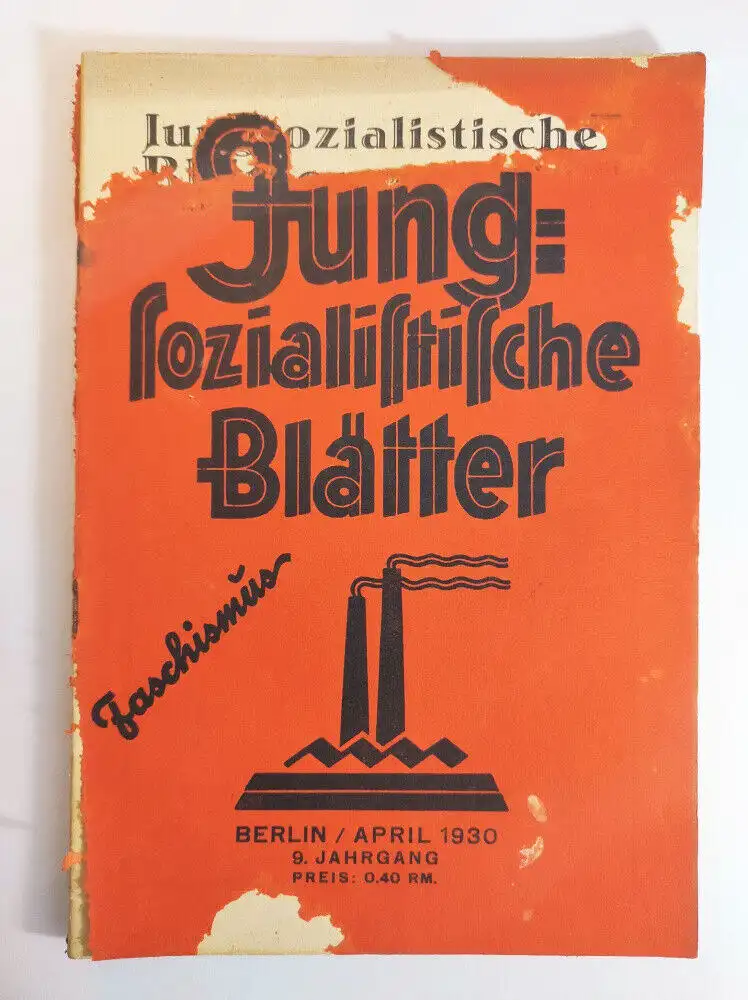 Jung sozialistische Blätter Faschismus April 1930