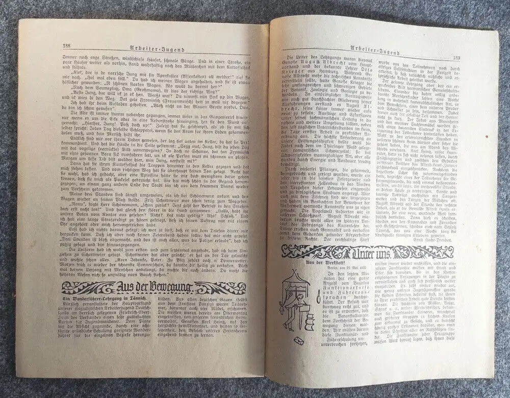 Juni Heft Arbeiter Jugend 1925 Unser Jugendtag 17 Jahrgang